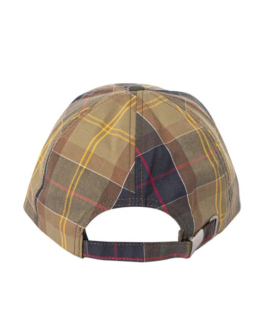 Barbour White Tartan Sports Baseball Cap for men