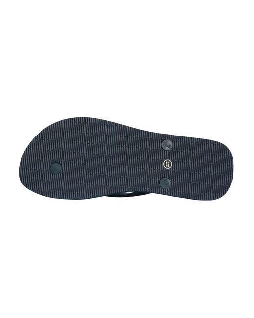 Aquascutum Blue Macro Iconic Flip Flops for men