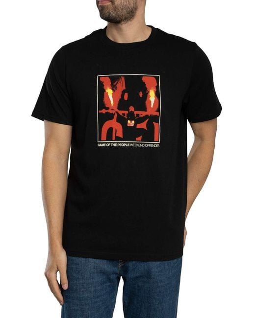 Weekend Offender Black The People Graphic T-shirt for men