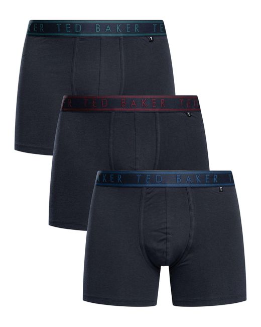 Ted Baker Blue 3 Pack Boxer Briefs for men