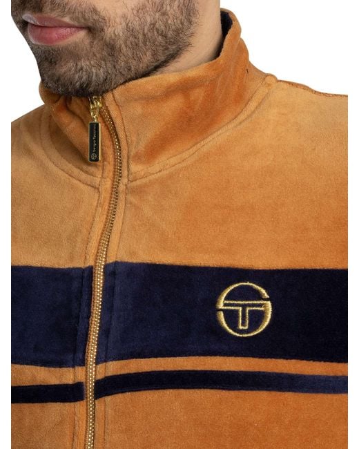 Sergio Tacchini Orange Damarindo Velour Track Jacket for men