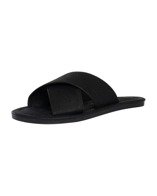 Superdry Black Vintage Cross Strap Sliders for men