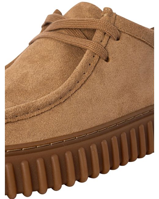 Clarks Brown Torhill Lo Suede Shoes for men