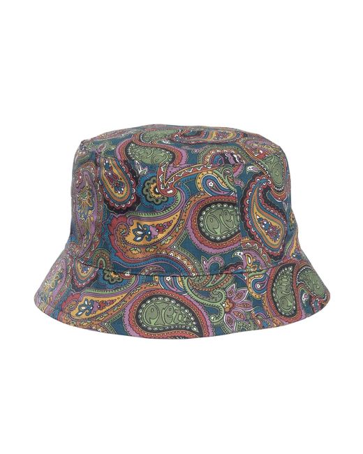 Pretty Green Gray House Paisley Bucket Hat for men