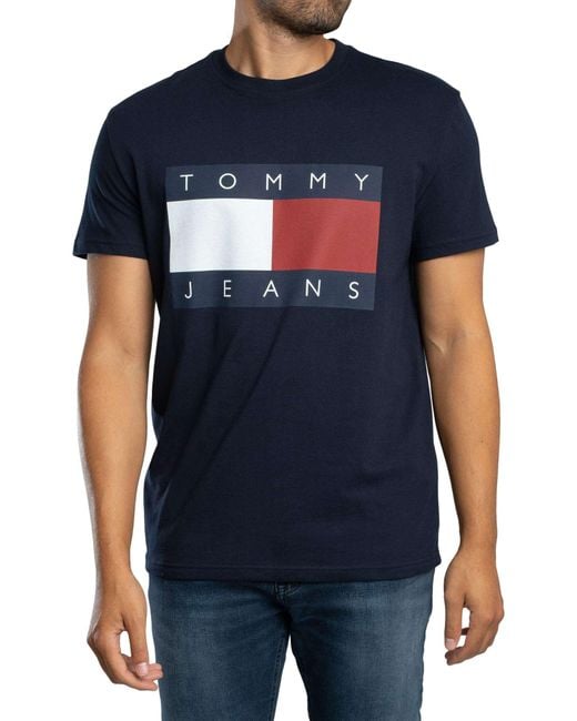 Tommy Hilfiger Blue Regular Big Flag T-shirt for men