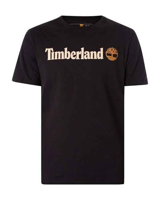 Timberland Black Linear Logo T-shirt for men