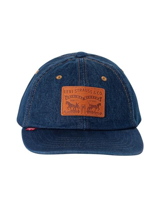 Levi's Blue Relaxed Dad Heritage Cap for men