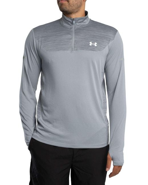 Under Armour Gray Tech Utility 1/4 Track Top for men