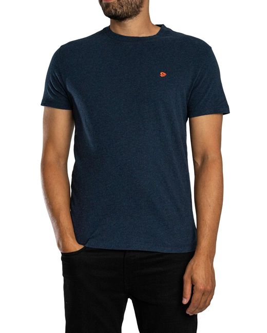 Superdry Blue Essential Sdc0 Logo Emb T-shirt for men
