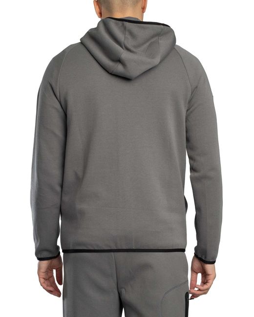 EA7 Gray Dynamic Athlete Zip Hoodie for men