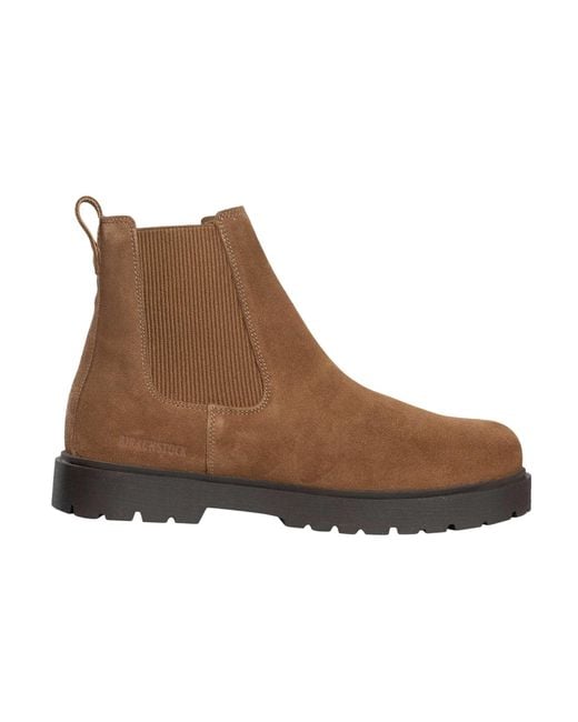 Birkenstock Brown Highwood Mid Suede Chelsea Boots for men