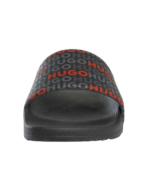 HUGO Brown Timein Sliders for men