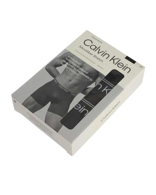 Calvin Klein Black 3 Pack Boxer Briefs for men