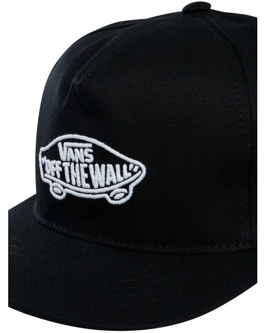 Vans Black Classic Snapback Cap for men