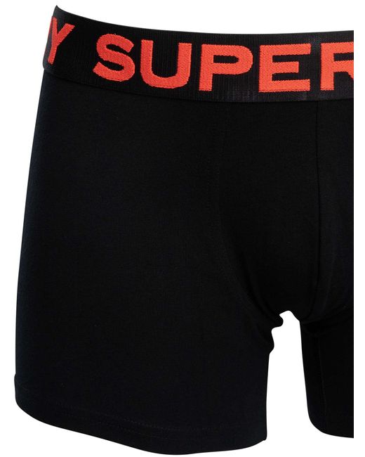 Superdry Black 3 Pack Organic Cotton Boxer Briefs for men
