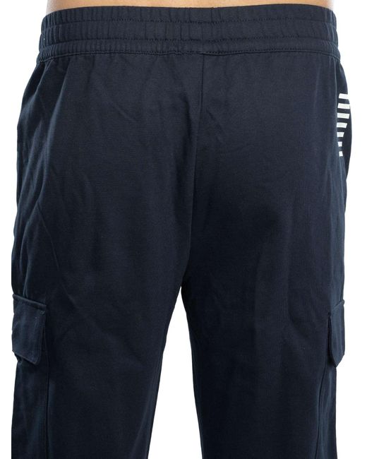 EA7 Blue Core Identity Cargo Joggers for men