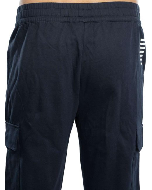 EA7 Blue Core Identity Cargo Joggers for men