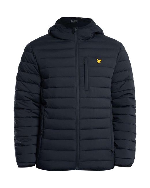 Lyle & Scott Blue Stretch Lightweight Quilted Jacket for men