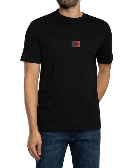 HUGO Black Danotie Boxed Logo T-shirt for men