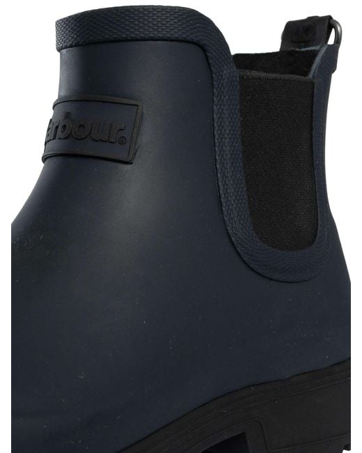 Barbour Blue Fynn Ankle Wellington Boots for men