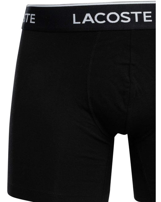 Lacoste Black 3 Pack Boxer Briefs for men