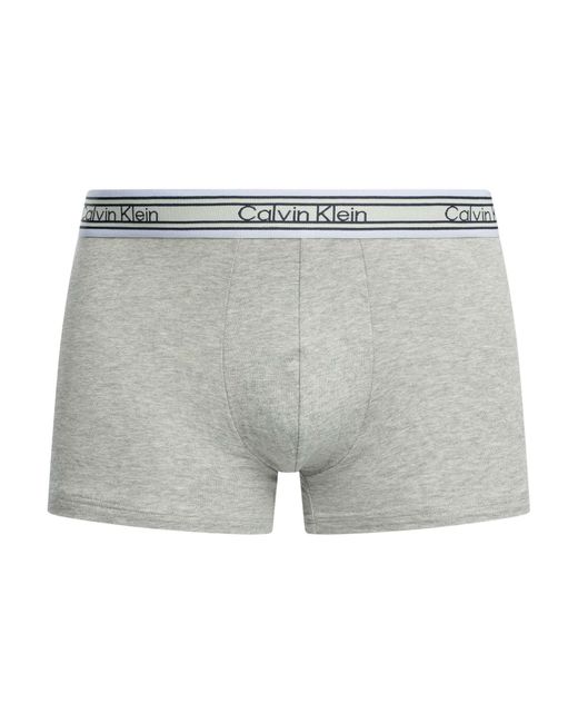 Calvin Klein Gray 3 Pack Icon Cotton Trunks for men