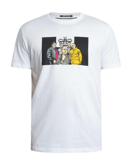 Weekend Offender White T.i.e Graphic T-shirt for men