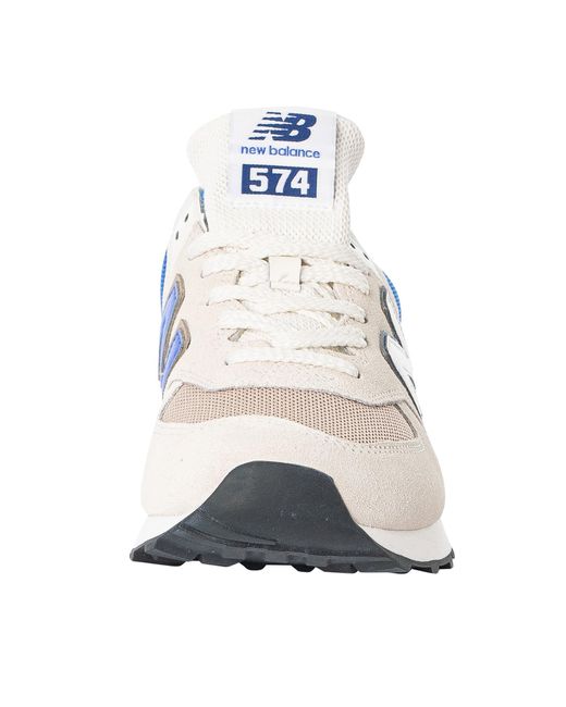 New Balance 574 Trainers in White for Men | Lyst