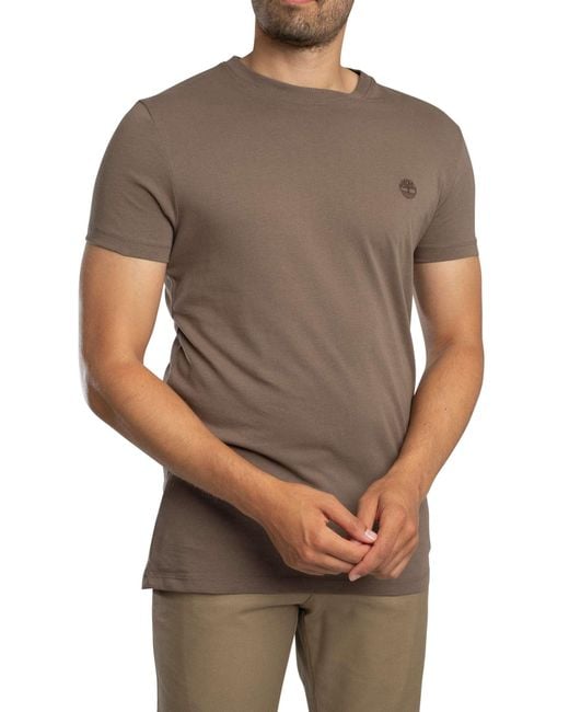 Timberland Gray Dunstan River Slim T-shirt for men