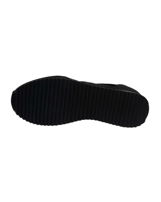 EA7 Black Carbon Mesh Logo Trainers for men