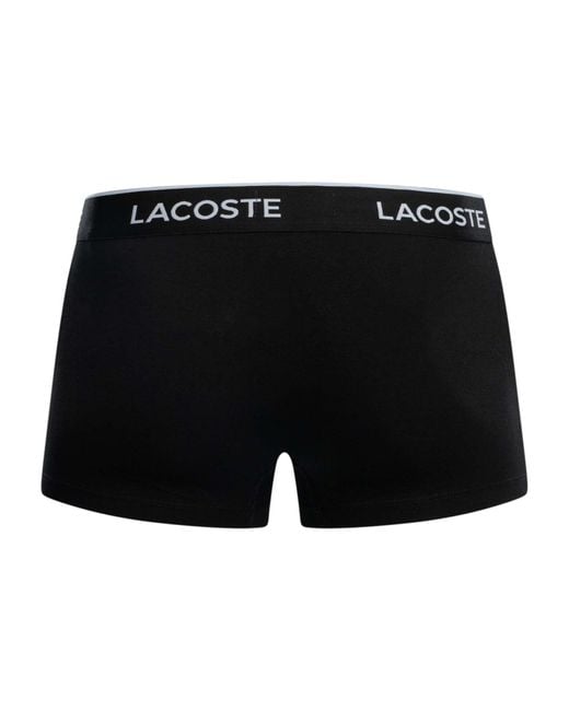 Lacoste Gray 3 Pack Cotton Stretch Trunks for men
