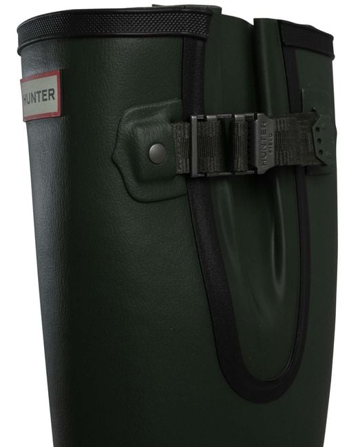 Hunter Green Downpour Field Wellington Boots for men