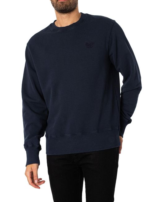 Superdry Blue Vintage Washed Sweatshirt for men