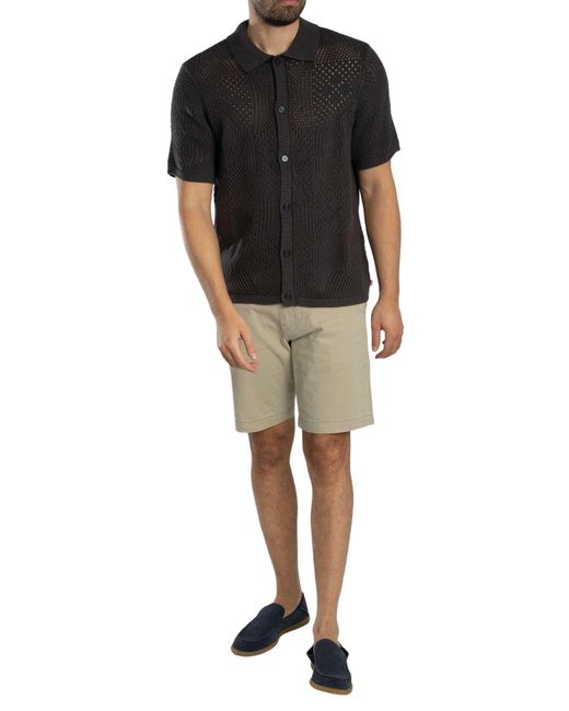 Levi's Black Camp Knitted Short Sleeved Shirt for men