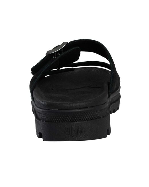 Palladium Black Dunelite Riviera Suede Sandals for men