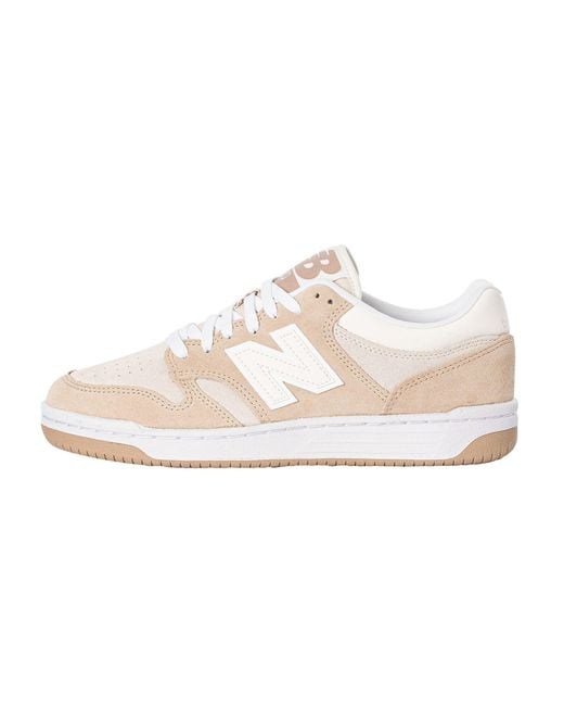 New Balance White 480 Suede Trainers for men