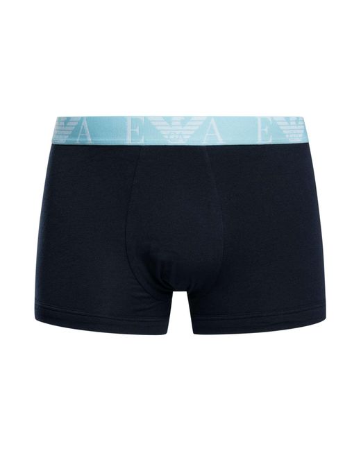 Emporio Armani Blue 3 Pack Trunks for men