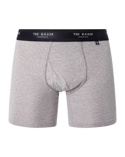 Ted Baker Blue 3 Pack Cotton Stretch Boxer Briefs for men
