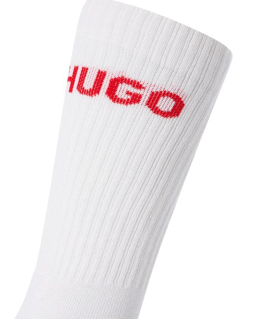HUGO White 6 Pack Soft Cotton Socks for men