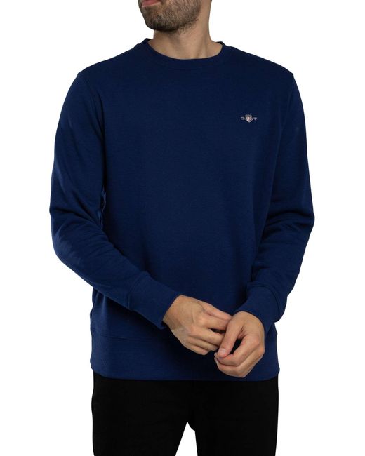 Gant Blue Regular Shield Sweatshirt for men