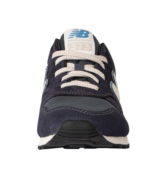 New Balance Blue 373 Suede Trainers for men