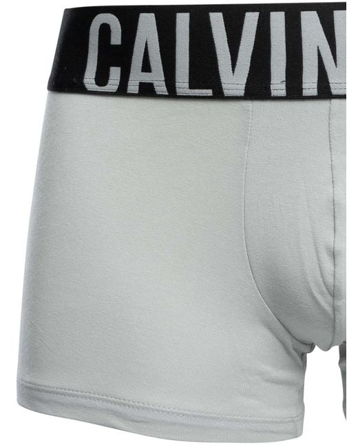 Calvin Klein White 3 Pack Intense Power Trunks for men