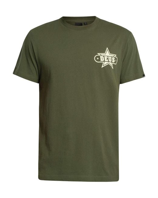 Deus Ex Machina Green Gumshoe Back Graphic T-shirt for men