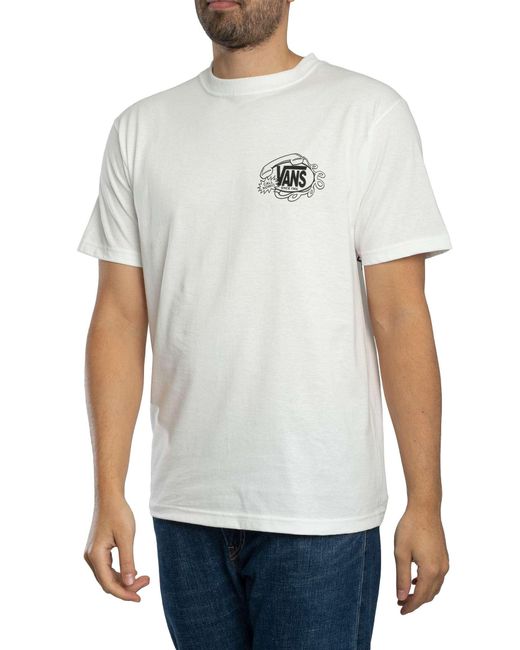 Vans White Hot Lines Back Graphic T-shirt for men