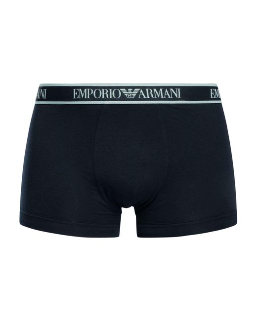 Emporio Armani Blue 3 Pack Trunks for men