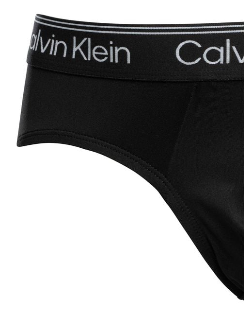 Calvin Klein Black 5 Pack Microfiber Stretch Hip Briefs for men