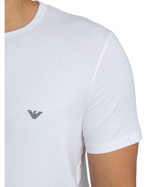 Emporio Armani Blue 2 Pack Lounge Crew Neck Icon T-shirt for men