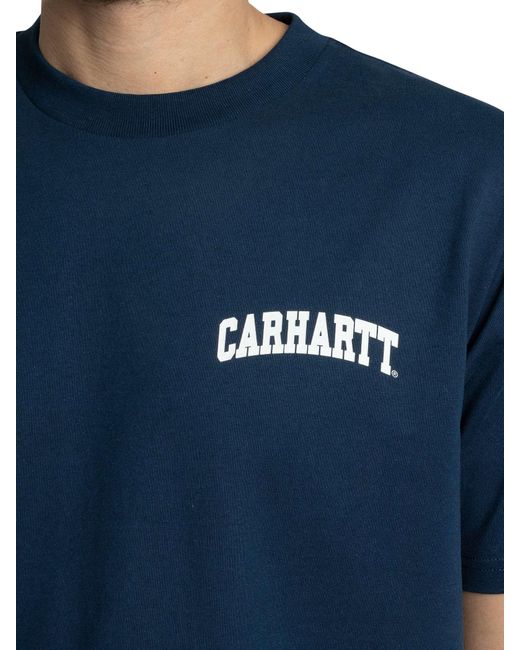 Carhartt Blue University Script T-shirt for men