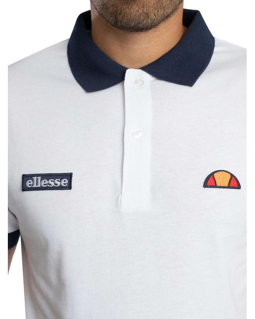 Ellesse White Lessepsia Polo Shirt for men