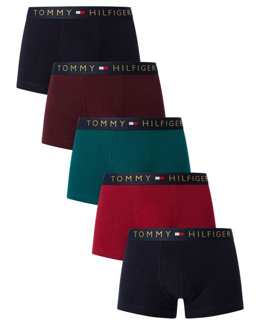 Tommy Hilfiger Red 5 Pack Trunks for men